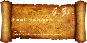 Gondi Zsuzsanna névjegykártya